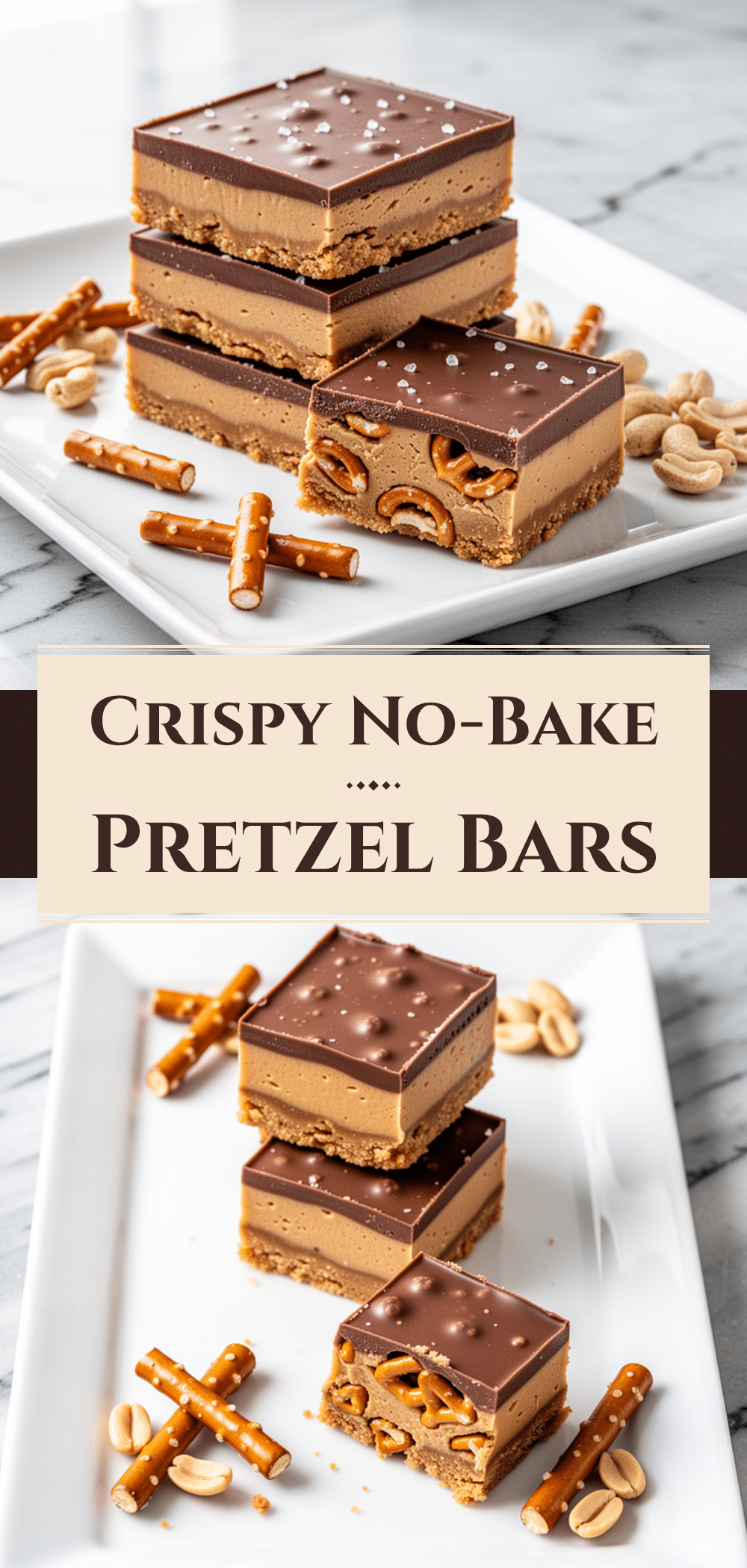 No-Bake Peanut Butter Pretzel Bars: 5-Ingredient Easy Treat 5 no-bake peanut butter pretzel bars recipe