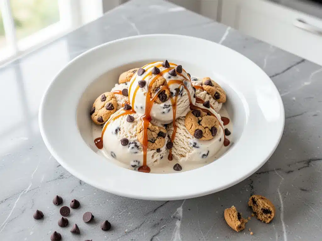 No-Churn Cookie Dough Ice Cream: Best Easy Summer Dessert 4 no-churn cookie dough ice cream preparation steps