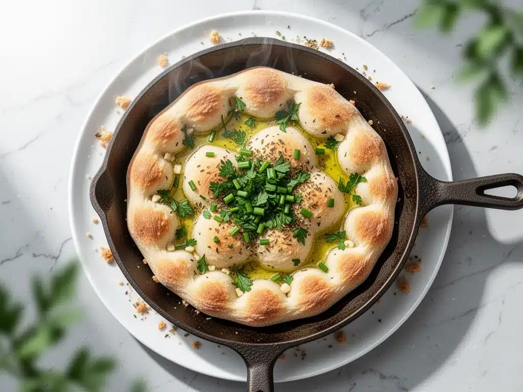 No-Yeast Garlic Herb Skillet Flatbread: Best 10-Min Meal 4 no-yeast garlic herb skillet flatbread preparation steps