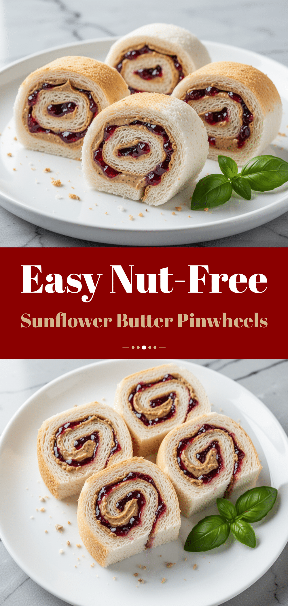 Nut-Free Sunflower Butter Pinwheels for School Lunches 5 nut-free sunflower butter pinwheels recipe
