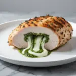 pesto mozzarella stuffed chicken - featured image