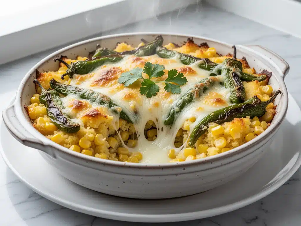 Roasted Hatch Chile Corn Casserole - featured image