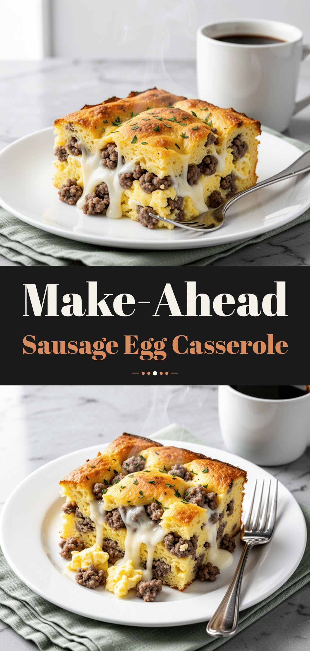 Never-Soggy Sausage Egg Breakfast Casserole: Easy Make-Ahead 5 Sausage Egg Breakfast Casserole recipe