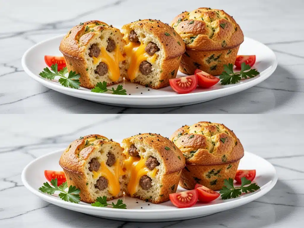 Savory Sausage Cheese Breakfast Muffins - featured image