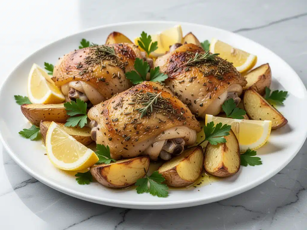 Sheet-Pan Greek Lemon Chicken and Potatoes - featured image