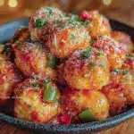 slow cooker buffalo chicken meatballs - featured image