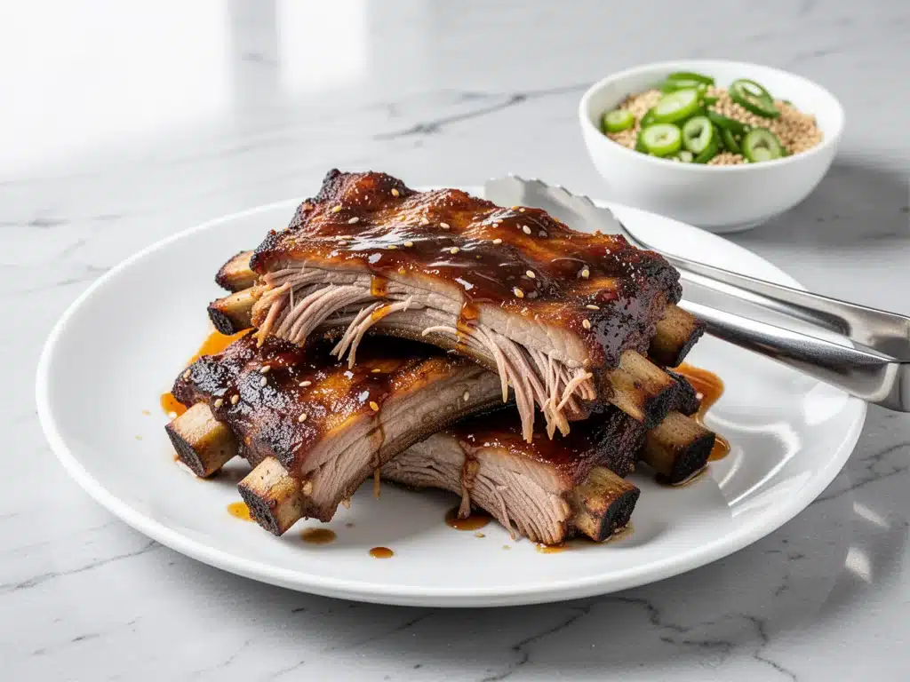 slow cooker teriyaki pork ribs - featured image