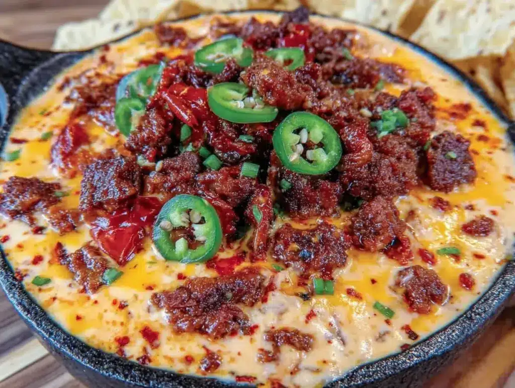 smoked queso dip - featured image