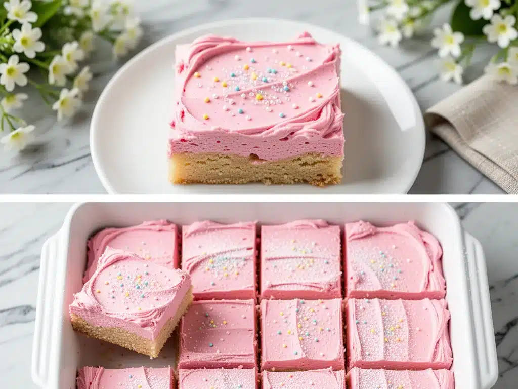Soft Pink Frosted Sugar Cookie Bars: Easy Kids Favorite Recipe 4 soft pink frosted sugar cookie bars preparation steps