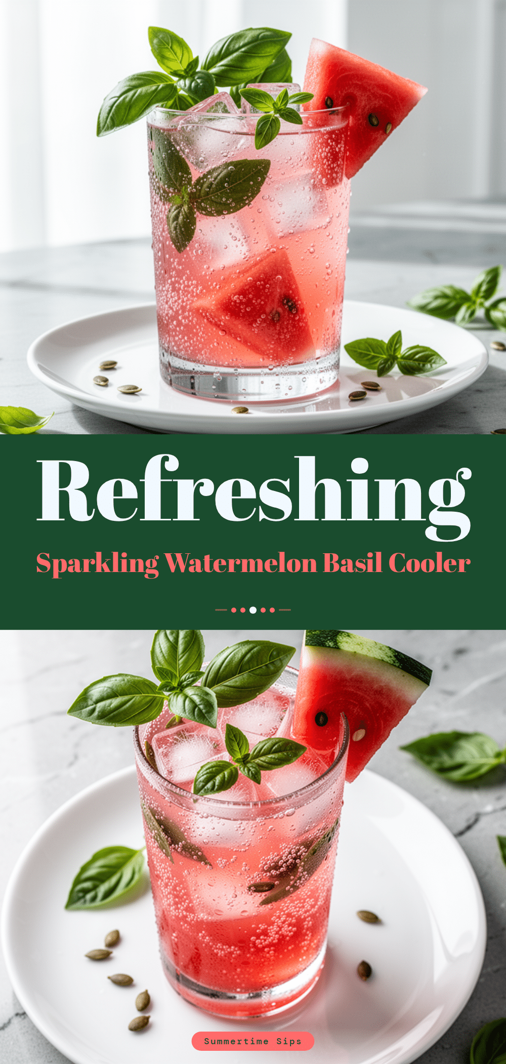 Sparkling Watermelon Basil Cooler: Easy Weeknight Recipe 5 Sparkling Watermelon Basil Cooler recipe