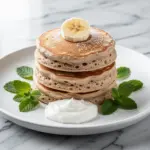 vegan banana oat blender pancakes - featured image