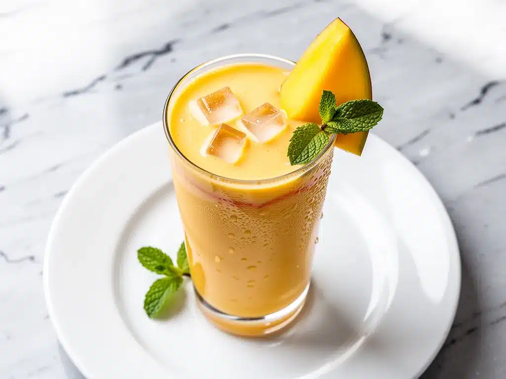 Vegan Mango Lassi Smoothie: 5-Ingredient Easy Healthy Recipe 4 vegan mango lassi smoothie preparation steps