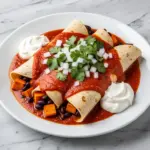 vegetarian black bean enchiladas - featured image