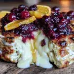 autumn cranberry orange baked brie - featured image
