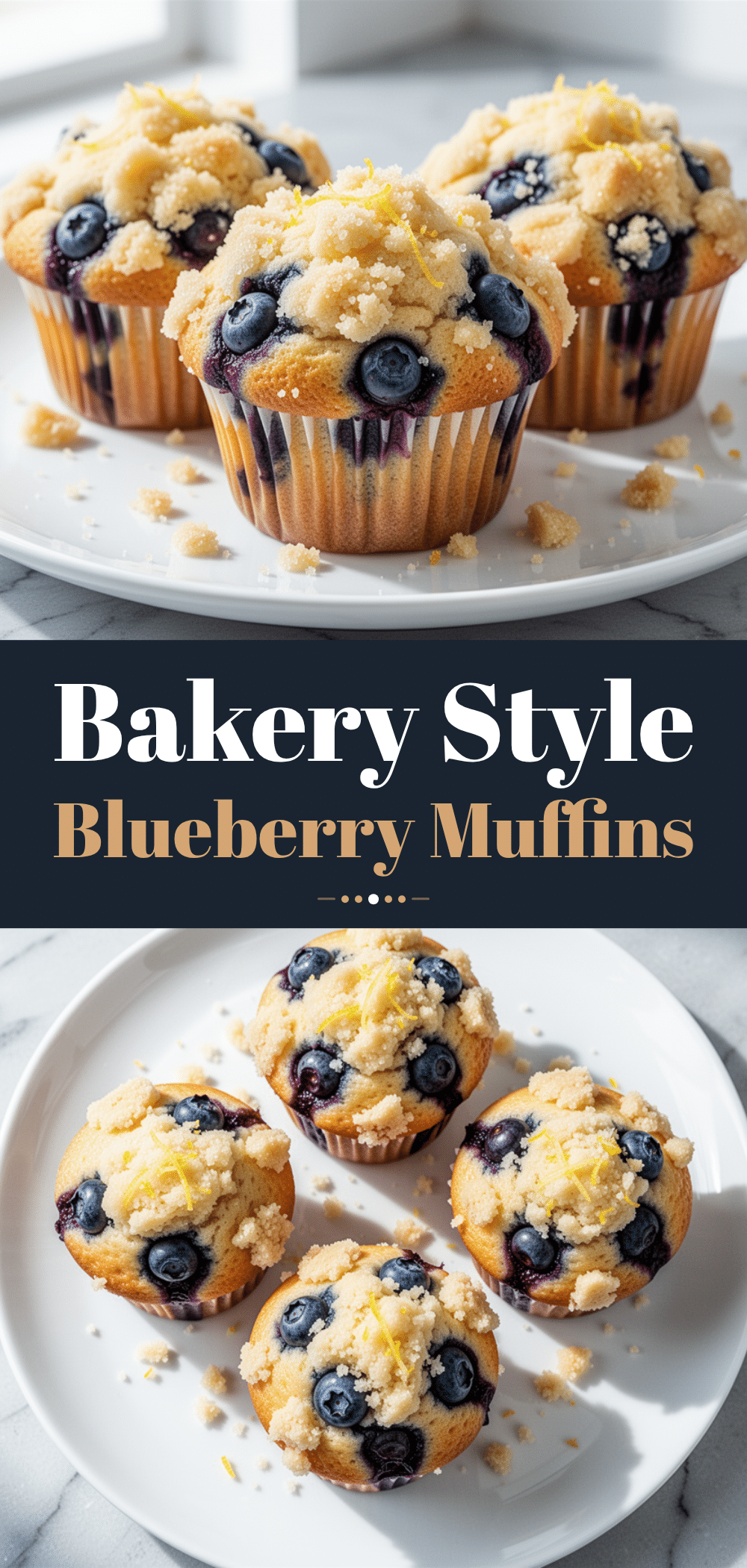 Bakery-Style Blueberry Muffins with Lemon Streusel: 6 Easy Steps 5 bakery-style blueberry muffins with lemon streusel recipe