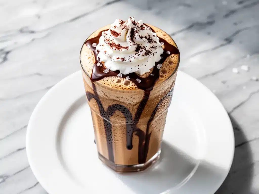 Blended Salted Caramel Coffee Frappe: 5 Ingredients 4 blended salted caramel coffee frappe preparation steps