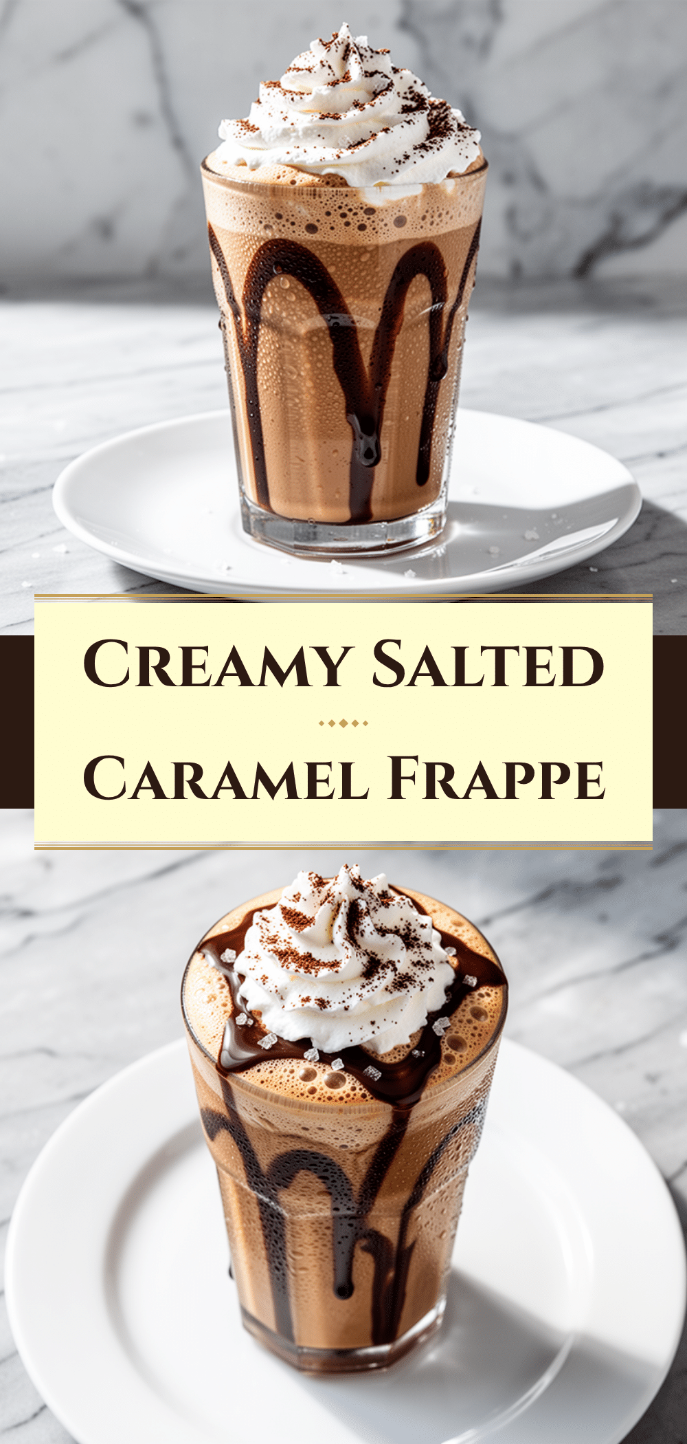 Blended Salted Caramel Coffee Frappe: 5 Ingredients 5 blended salted caramel coffee frappe recipe