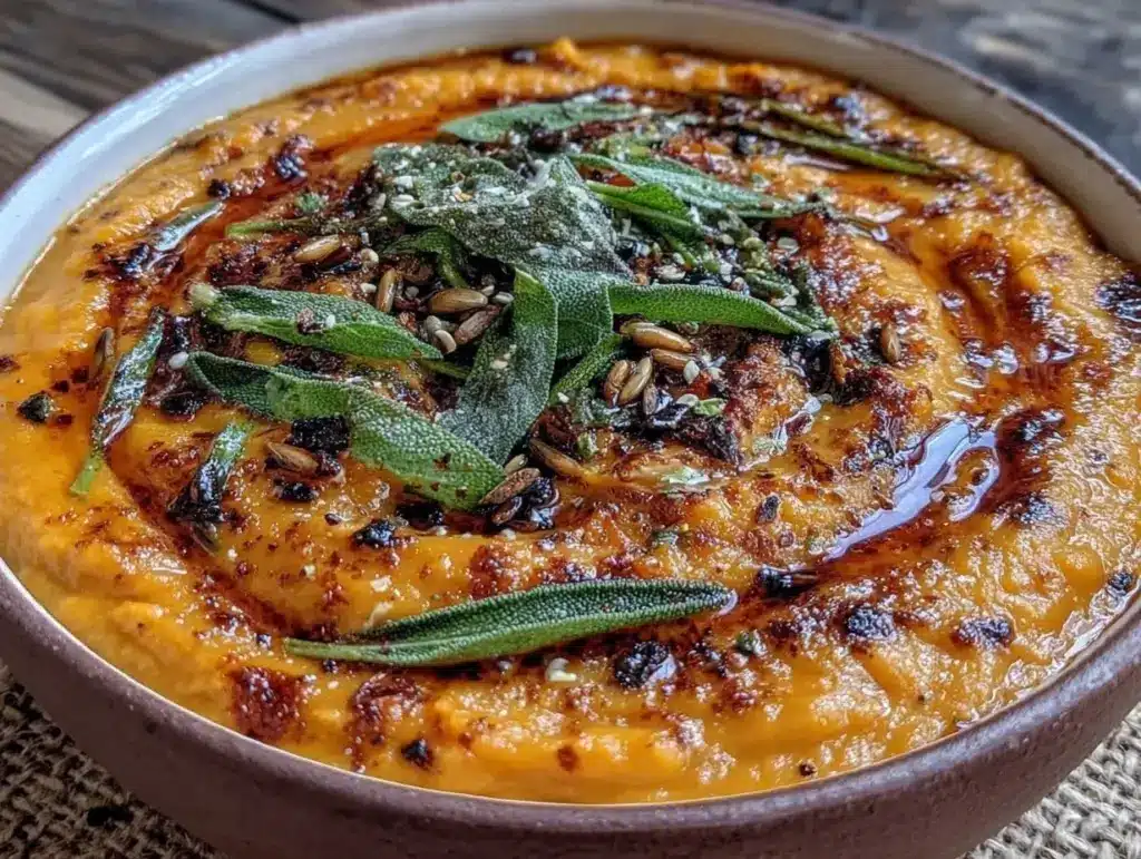 butternut squash soup with brown butter sage - featured image