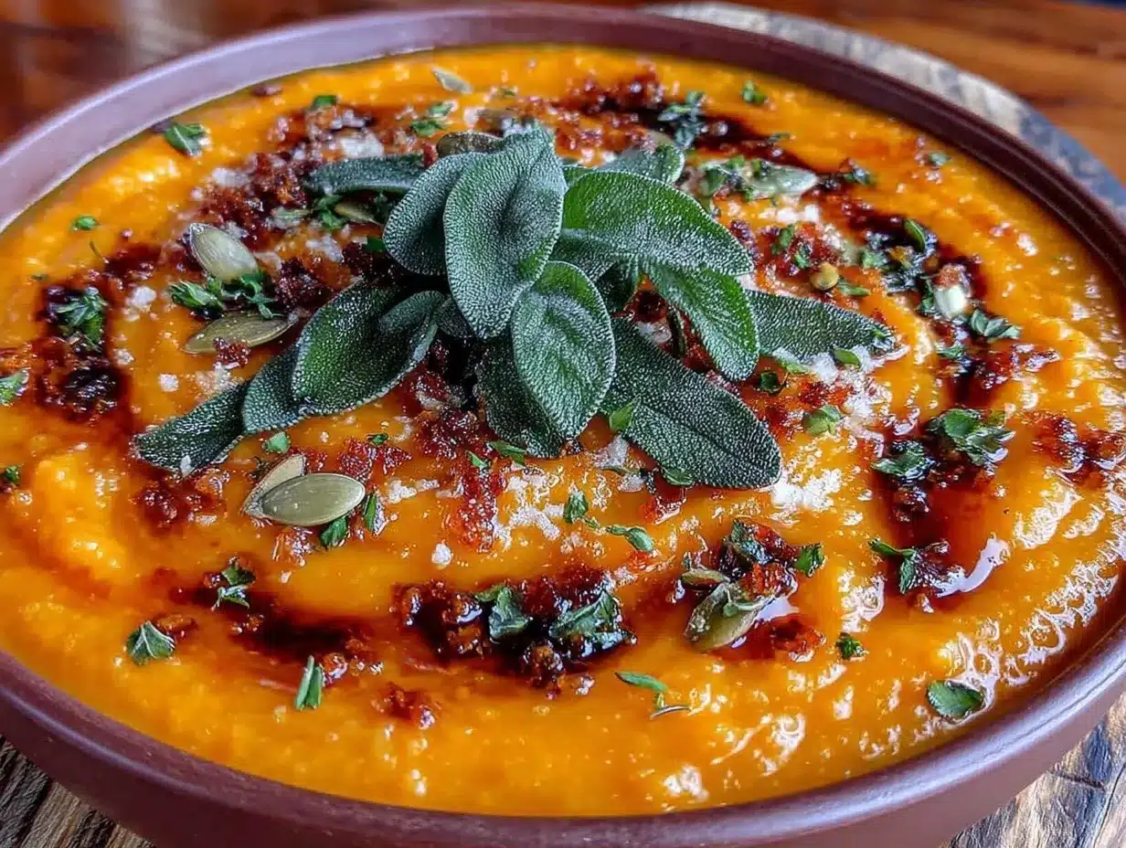 Butternut Squash Soup: Easy Cozy Weeknight Sage 4 butternut squash soup with brown butter sage preparation steps