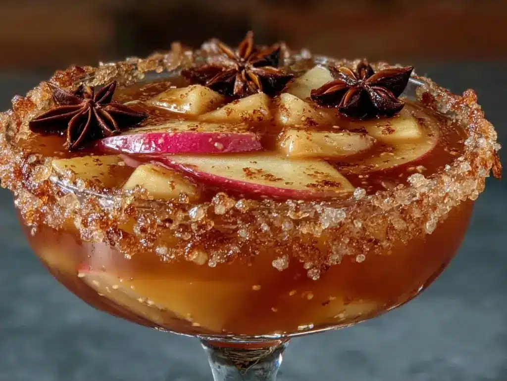 caramel apple cider sangria - featured image