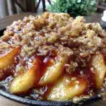 cast iron apple crisp for one - featured image
