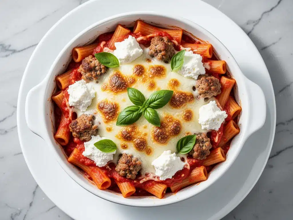 Cheesy Baked Ziti with Italian Sausage: Easy Family Dinner 4 cheesy baked ziti with italian sausage preparation steps