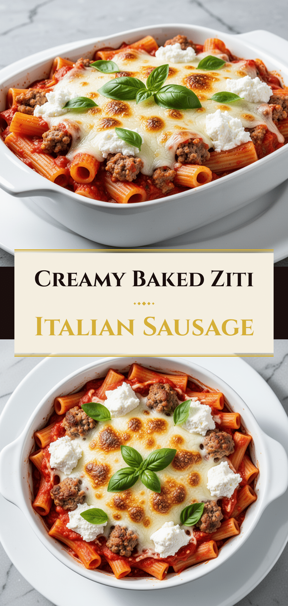 Cheesy Baked Ziti with Italian Sausage: Easy Family Dinner 5 cheesy baked ziti with italian sausage recipe