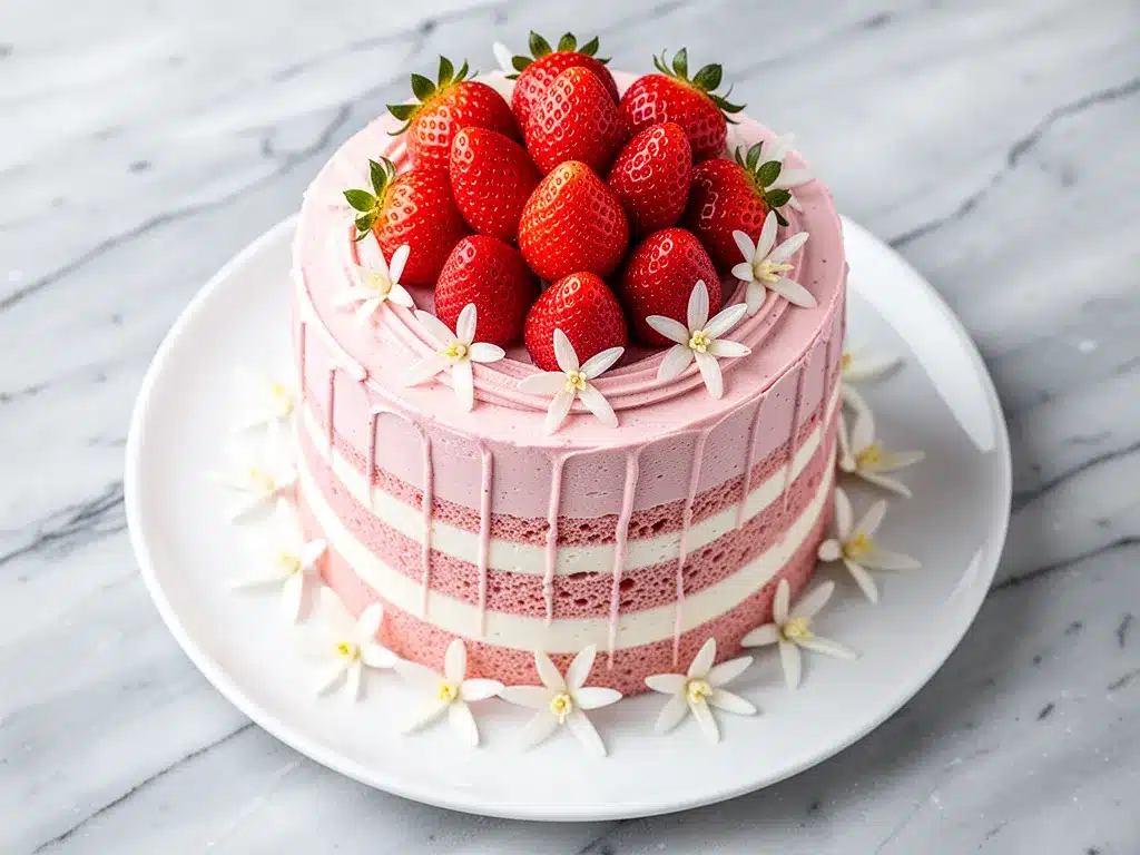 Classic Neapolitan Layer Cake: Easy Strawberry Buttercream 4 Classic Neapolitan Layer Cake preparation steps