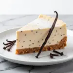 creamy no-bake vanilla bean cheesecake - featured image