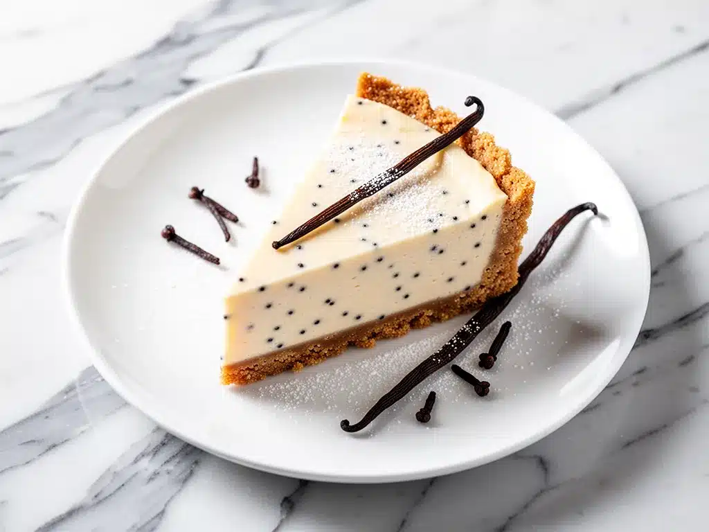 Creamy No-Bake Vanilla Bean Cheesecake with Graham Crust 4 creamy no-bake vanilla bean cheesecake preparation steps