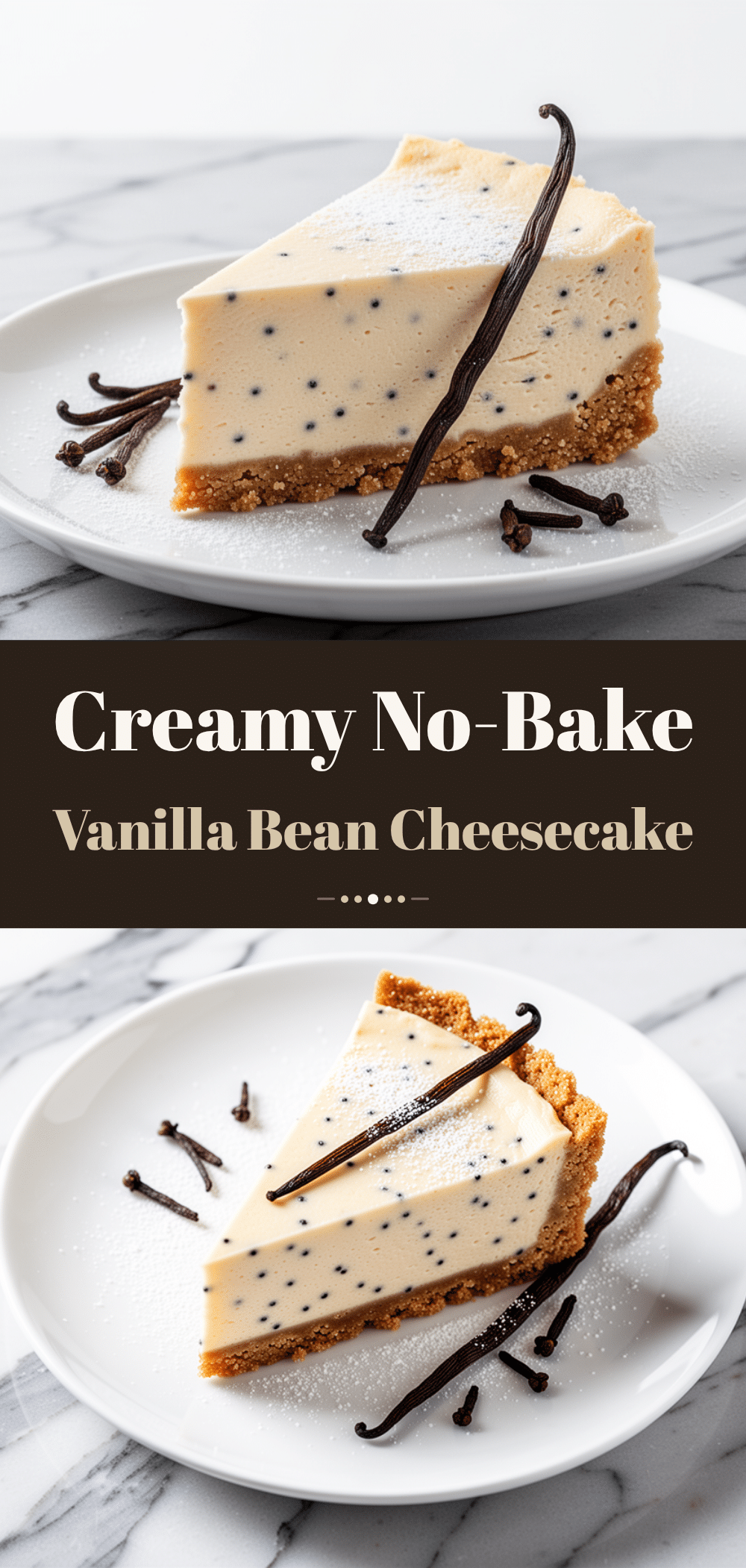 Creamy No-Bake Vanilla Bean Cheesecake with Graham Crust 5 creamy no-bake vanilla bean cheesecake recipe
