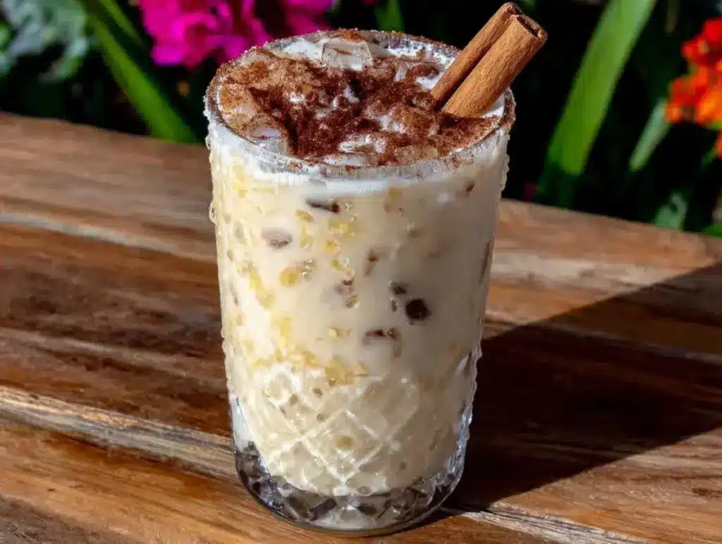 creamy toasted cinnamon horchata - featured image