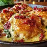creamy tuscan garlic chicken - featured image