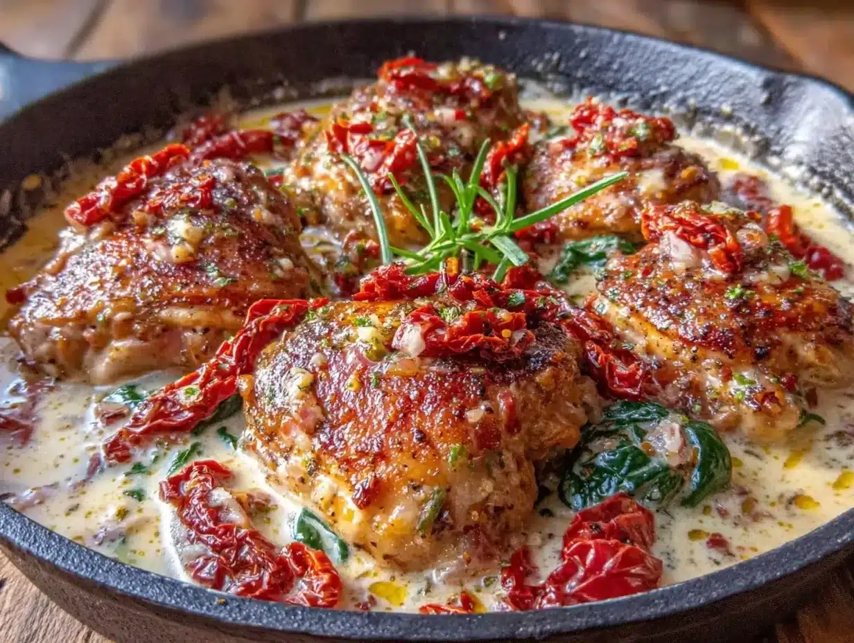 Creamy Tuscan Garlic Chicken for Two: 30-Min Easy Dinner 4 creamy tuscan garlic chicken preparation steps