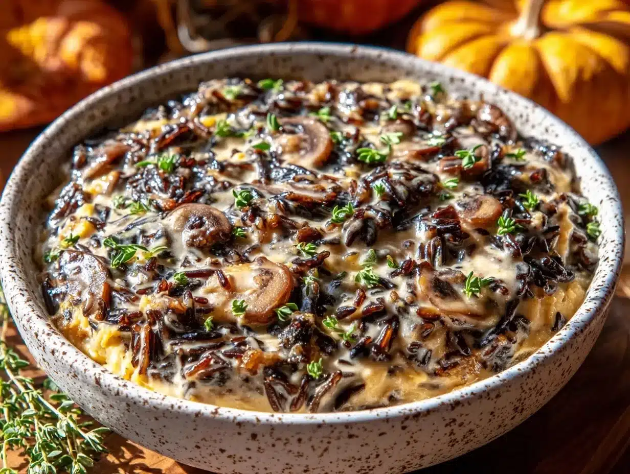Creamy Wild Rice and Mushroom Casserole for One 4 creamy wild rice and mushroom casserole for one preparation steps