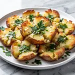 crispy smashed potatoes - featured image