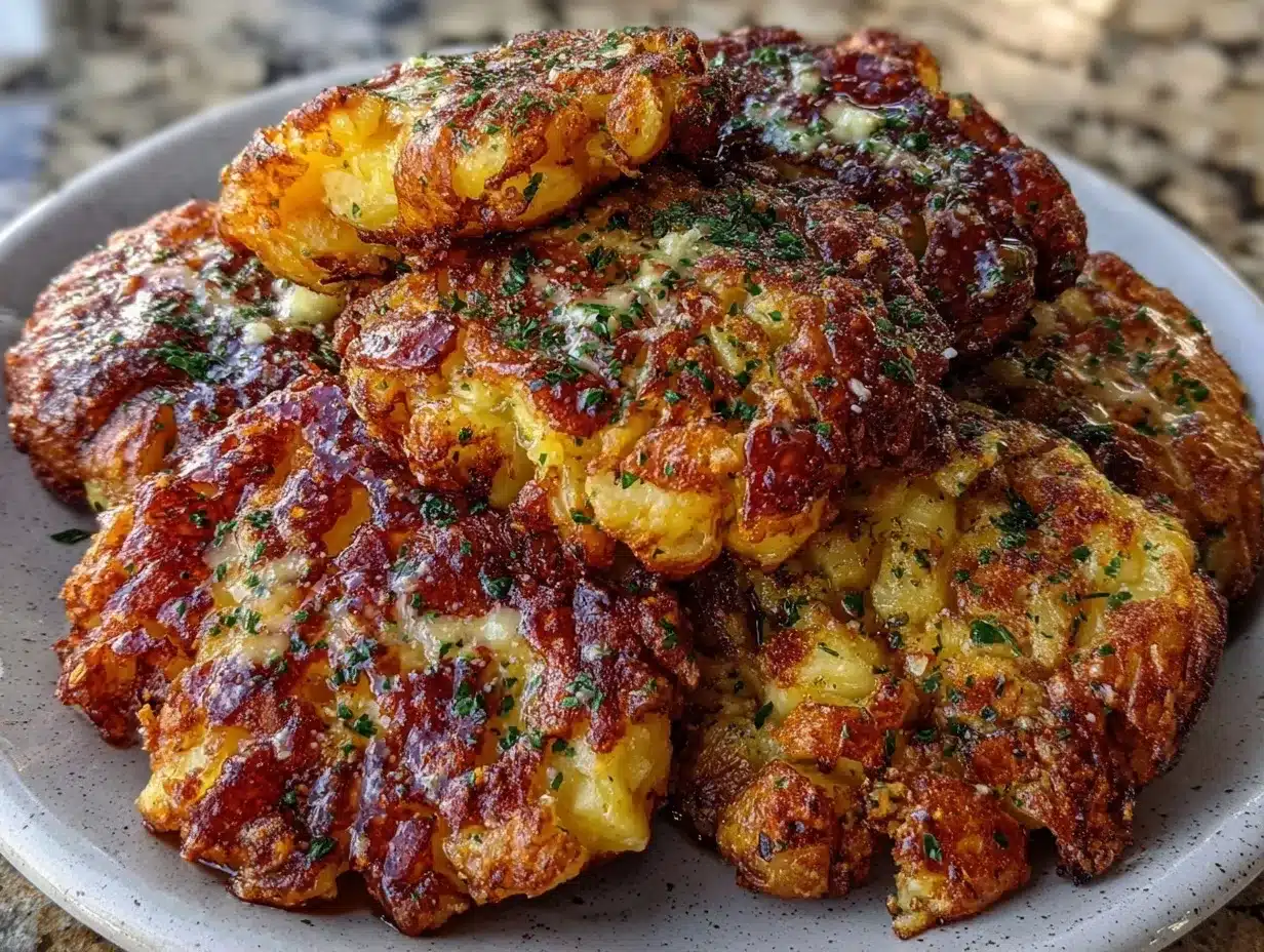 Crispy Smashed Potatoes: Easy Garlic Herb Butter Dinner 4 crispy smashed potatoes preparation steps