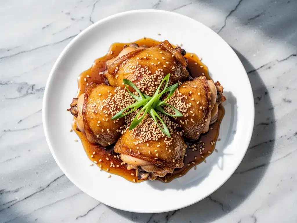 Crockpot Honey Garlic Chicken Thighs with Toasted Sesame 4 Crockpot Honey Garlic Chicken Thighs preparation steps