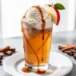 fall caramel apple cider float - featured image