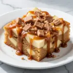 fall caramel apple sheet cake - featured image