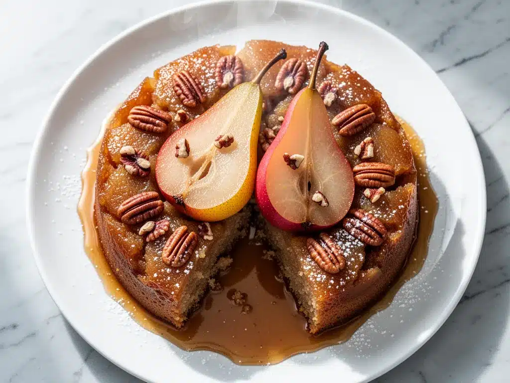 Fall Caramelized Pear Upside-Down Cake: Easy Fall Dessert 4 fall caramelized pear upside-down cake preparation steps