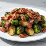 fall maple bacon brussels sprouts - featured image