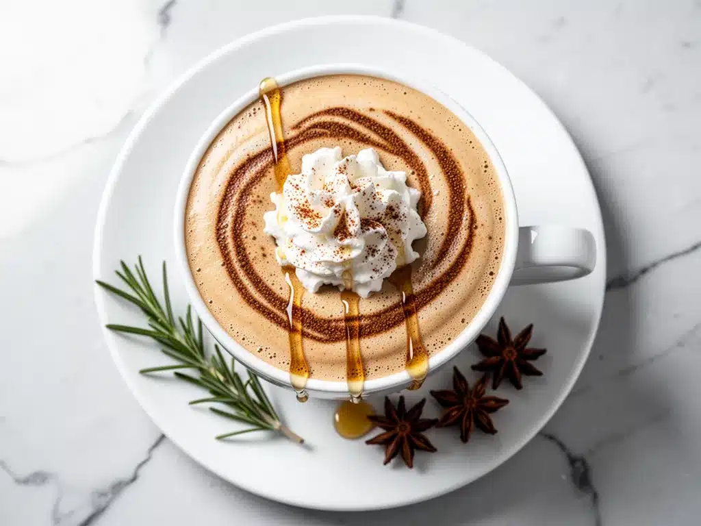 Fall Pumpkin Spice Latte with Homemade Vanilla Syrup 4 fall pumpkin spice latte preparation steps