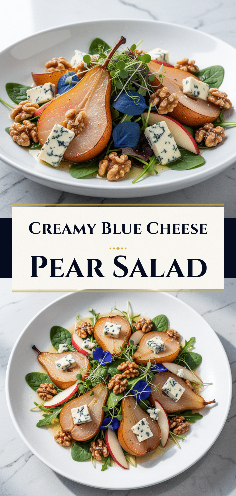 Fall Roasted Pear and Blue Cheese Salad: Easy 5-Step Recipe 5 fall roasted pear and blue cheese salad recipe