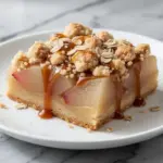 Fall Salted Caramel Pear Crumble Bars - featured image