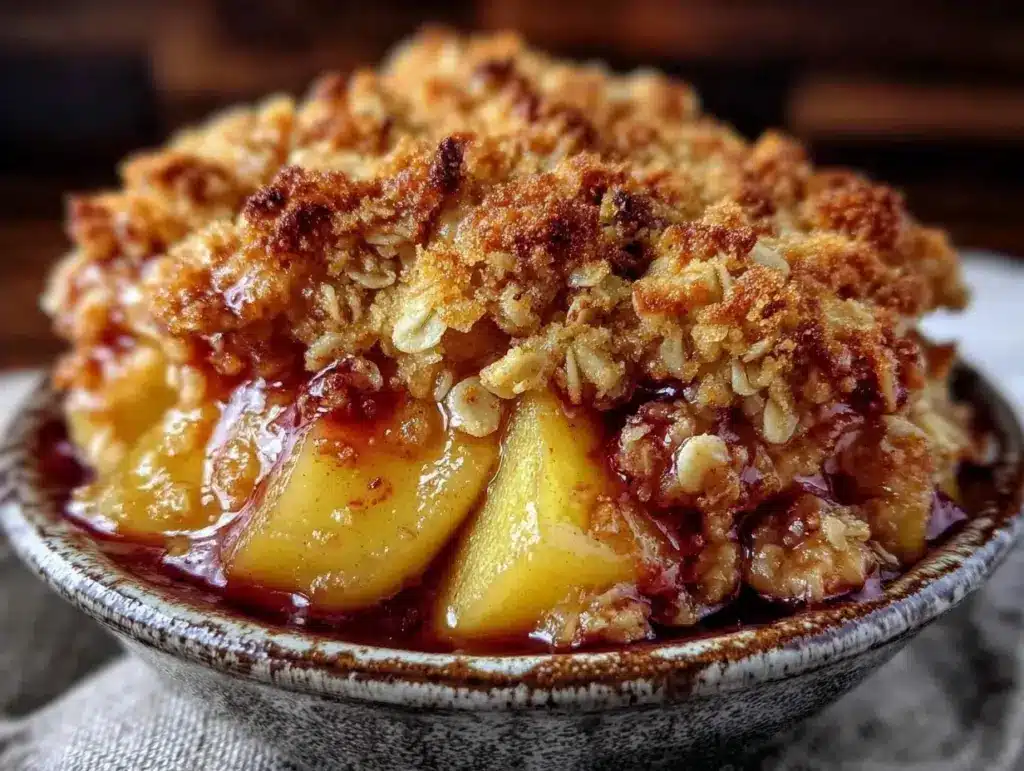 fall spiced pear crisp - featured image