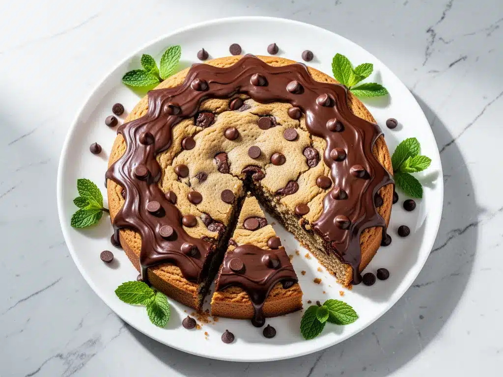 Football Game Day Chocolate Chip Cookie Cake: 6 Easy Steps 4 Football Game Day Chocolate Chip Cookie Cake preparation steps