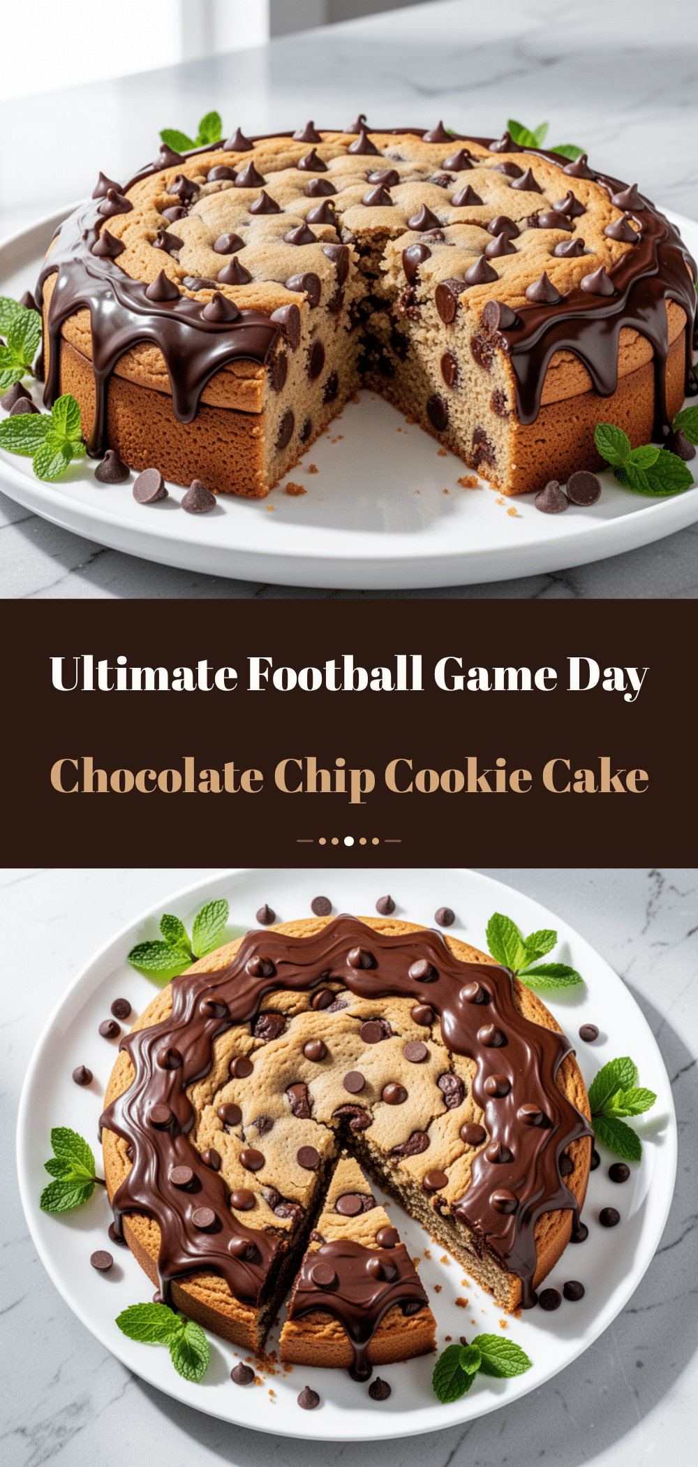 Football Game Day Chocolate Chip Cookie Cake: 6 Easy Steps 5 Football Game Day Chocolate Chip Cookie Cake recipe