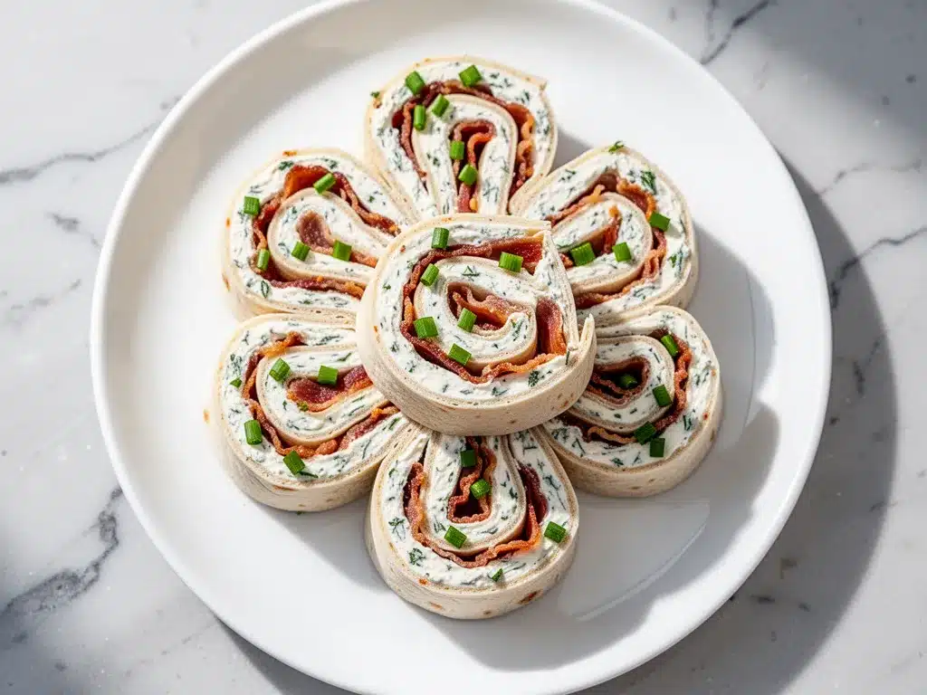 Football Game Day Pinwheel Sandwiches with Bacon Ranch Cream Cheese 4 Football Game Day Pinwheel Sandwiches preparation steps
