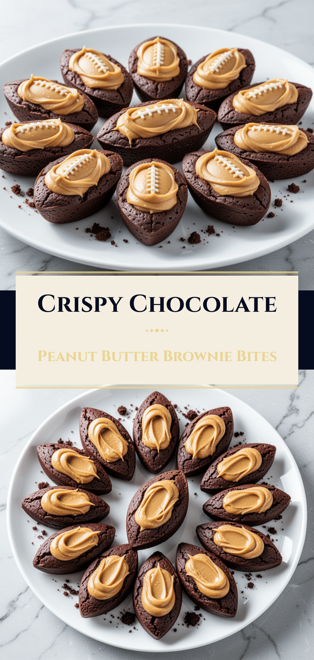 Football Party Chocolate Peanut Butter Brownie Bites 5 Football Party Chocolate Peanut Butter Brownie Bites recipe